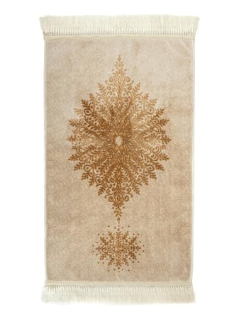 طقم شرشف صلاة مفصل ( بيج ) مع سجادة