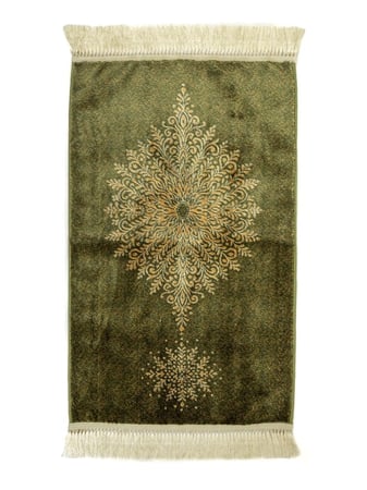 طقم شرشف صلاة مفصل ( بيج ) مع سجادة