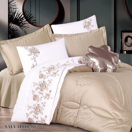 لحاف 7 قطع قطن مطرز سلفادور