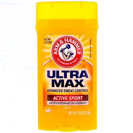 Arm & Hammer, UltraMax، مزيل مضاد للعرق قوي الثبات، للرجال، رياضي نشط،(73 جم)