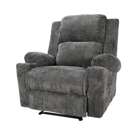 كرسي استرخاء ثابت منجد بالشانيل مع حامل أكواب مقاس 85x80x101 سم