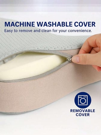 وسادة مقعد من الميموري فوم لون رمادي مقاس 43x38x10 سم