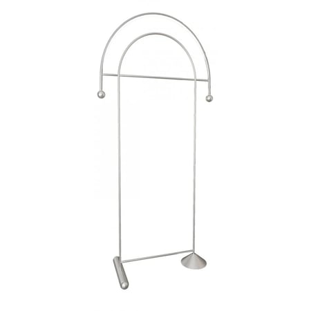 شماعة ملابس حديد بتصميم مميز لون فضي مقاس 30x95x210 سم