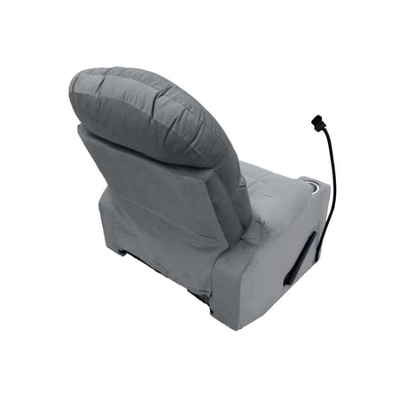 كرسي استرخاء ثابت مع حامل أكواب وهاتف لون رمادي مقاس 89x73x110 سم