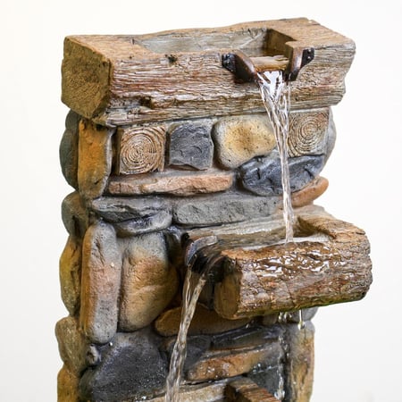 نافورة مياة بتصميم مميز لون بني مقاس 80x33x25 سم