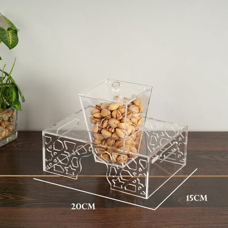 ستاند تقديم اكريلك بتصميم من الطراز الاسلامي مقاس 20x15سم