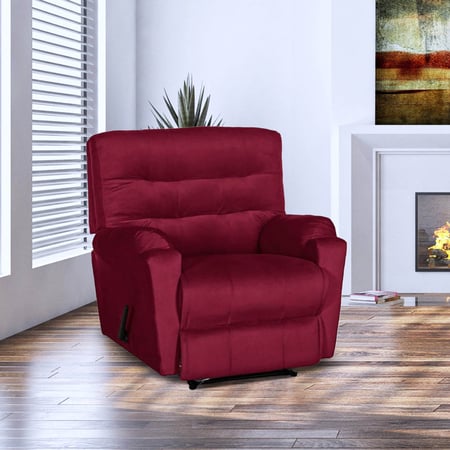 كرسي استرخاء ثابت لون أحمر غامق مقاس 90x80x95 سم
