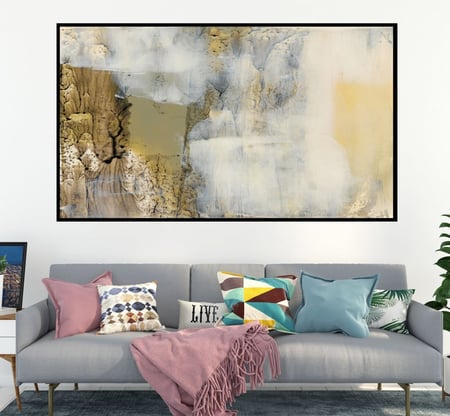 لوحة قماشية بتصميم الفن التجريدي مقاس 70x140 سم