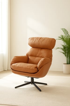 كرسي أنيق ومريح بتصميم مميز لون برتقالى