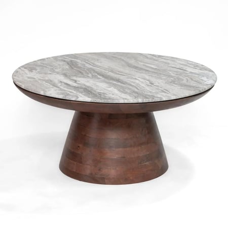 طقم طاولات بتصميم عصرى خشب هندي طبيعي سطح رخام طبيعي