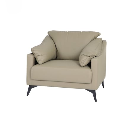 كرسي بتصميم عصري باللون الرمادي