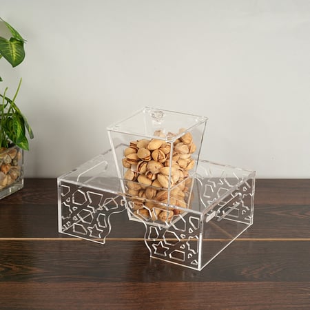 ستاند تقديم اكريلك بتصميم من الطراز الاسلامي مقاس 20x15سم