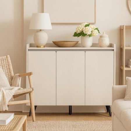 خزانة أحذية بتصميم مميز وعصرى 32x100 X95 سم لون بيج