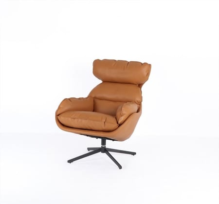 كرسي أنيق ومريح بتصميم مميز لون برتقالى