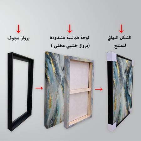 لوحة قماشية بتصميم ورود مع برواز فضي مجوف مقاس 120x80 سم
