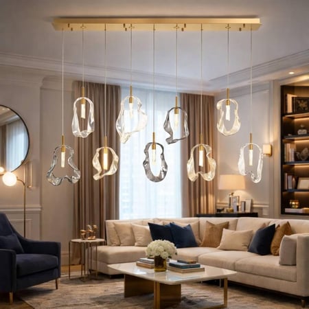 نجفة مودرن زجاج تشكيلي 120 سم