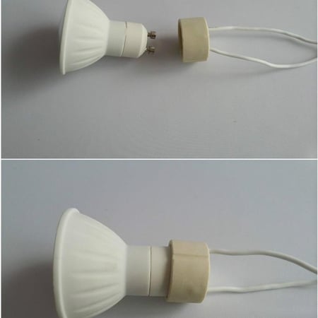 توصيلة لمبة GU 10 ( هولدر ) بورسلان