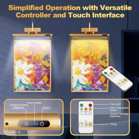 جداري ليد يعمل على البطارية ذهبي