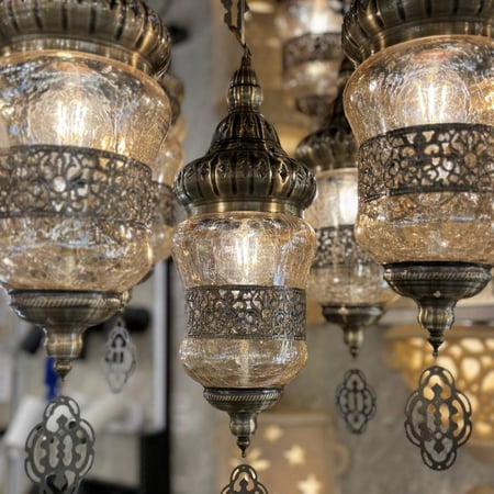 نجفة نحاس ستايل أندلسي 13 لمبة