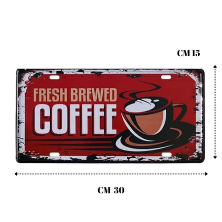 لوحة ديكور معدنية     COFFEE