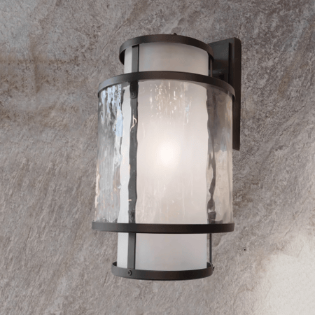 فانوس جداري اسود اسطواني 40 سم