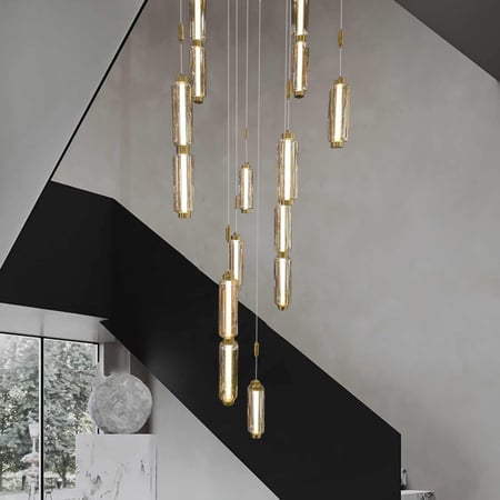 نجفة مودرن 3 متر 12 كبسولة