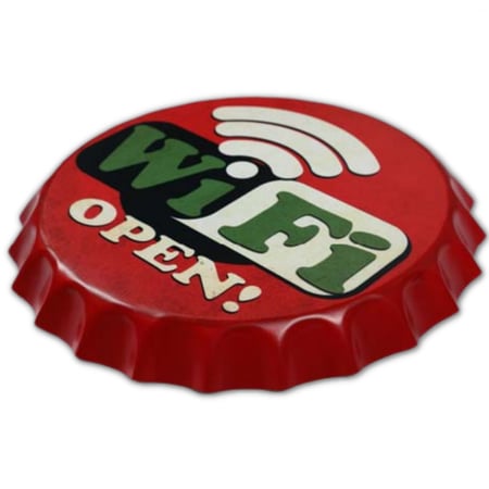 لوحة ديكور غطاء قارورة دائري wifi