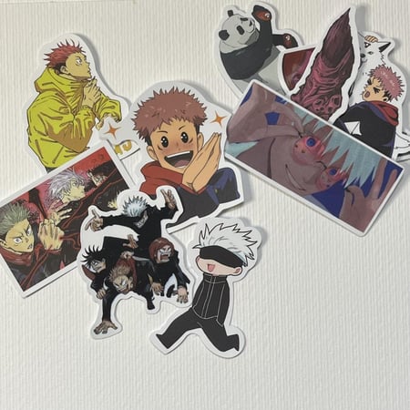 10 قطع ستيكرز انمي جوجتسو كايسن