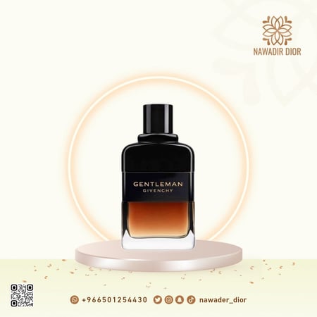 عطر جيفنشي جنتل مان ريزيرف بريفيه أو دو بارفام (Givenchy Gentleman Réserve Privée EDP) - 100 مل - عطر خشبي زهري عنبري للرجال.