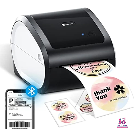 ملصق لطابعة phomemo pm- 446S -d520-bt- pm 441-bt ماربل ملون