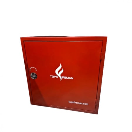صندوق حريق احمر خارج الجدار مقاس 80 سم * 80 سم * 23 سم