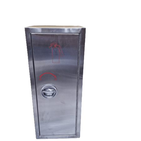 صندوق طفاية حريق خارج الجدار ستانلس ستيل 60 سم * 25 سم * 20 سم