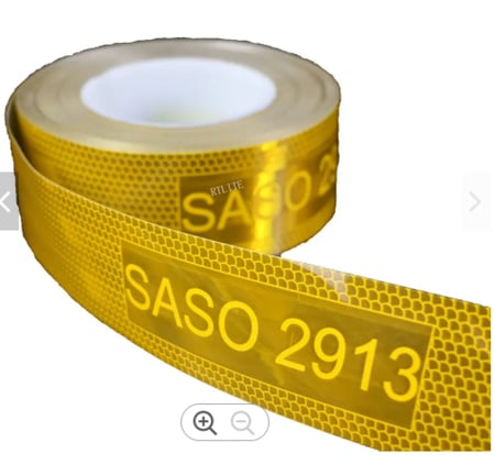 شريط لاصق عاكس فحص للسيارات SASO الماني ( GERMANY )