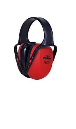 سماعات رأس احترافية للحماية من الضوضاء - أغطية الأذن، حماية الأذن، رياضات الرماية، عزل الصوت، واقيات الأذن، موقع البناء، أسود، أحمر كاتم صوت