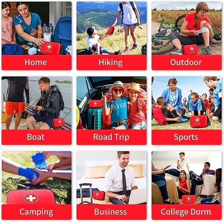 حقيبة اسعافات اولية حمراء مقاس S