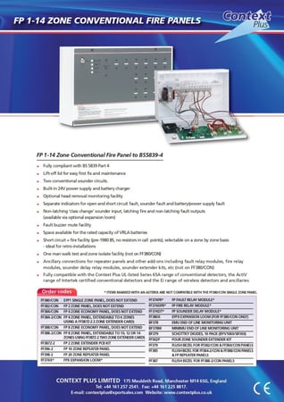 لوحة تحكم انذار الحريق 2 زون كونتكست انجليزي