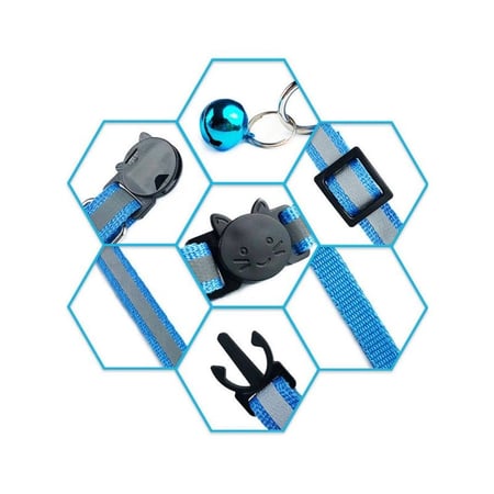 طوق نايلون للحيوانات الأليفة مزود بإبزيم وجرس - SE-PLC001