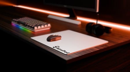 Mousepad Glass - White-  490x420 MM