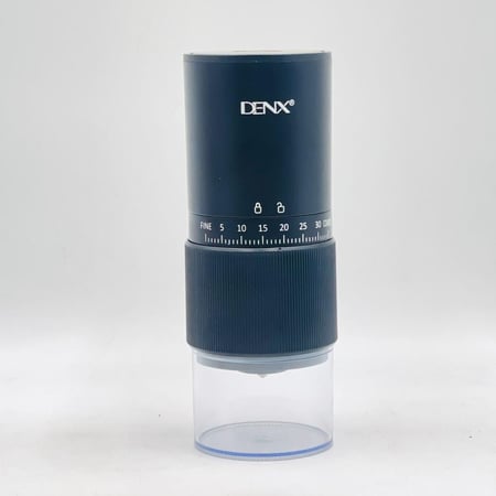 مطحنة القهوة الكهربائية المحمولة Denx طحن متعددة بدقة عالية، تصميم أنيق وشحن Type-C مثالي للسفر والمنزل