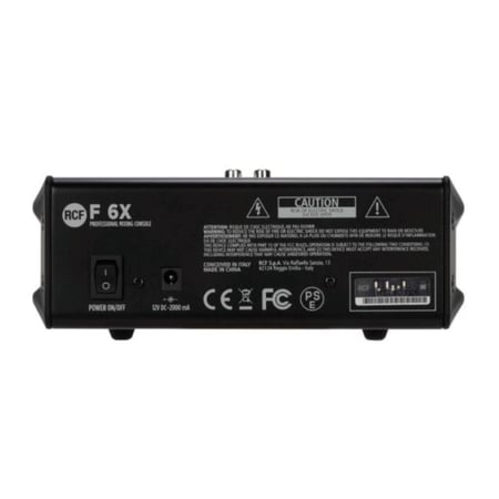 مكسر صوت ار سي اف 6 قنوات مع 2 مدخل ميكروفون لتوفير صوت عالي الجودة RCF F 6X Mixing Console with Multi-FX