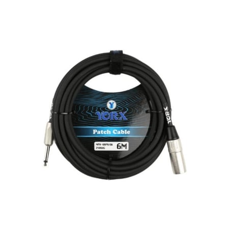 كيبل يوركس 6 متر XLR الى جاك مونو ذكر أسود MPX-481PR-6M