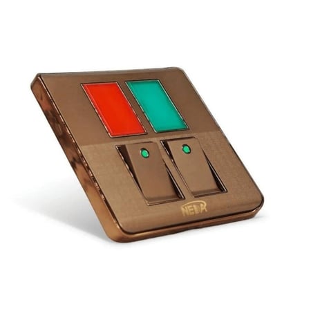 مفتاح طفاية احمر اخضر مزدوج مع إضاءة كهربائي عالي الجودة double switch