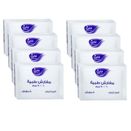 مفرش سرير فاين ورقي 60×90 سم أبيض مستطيل للاستخدام الطبي