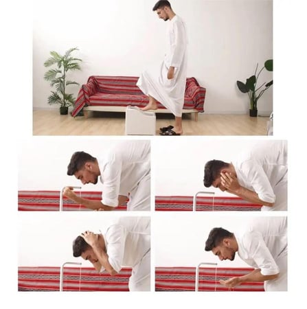 جهاز الوضوء المحمول الذكي ببطارية قابلة للشحن وخزانان