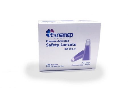 إبر وخز سكر معقمة كيرميد 100 حبة للاستخدام الفردي متوافقة
