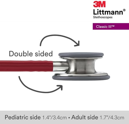 سماعة طبيب كلاسيك III 5627 من 3M ليتمان حساسية صوتية وغشاء قطعة