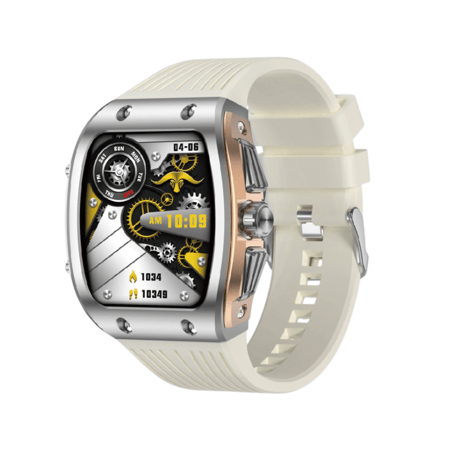 ساعة Jeebel Titan Series الذكية – شاشة 1.76 بوصة تعمل باللمس، تتبع الصحة واللياقة، مقاومة للماء، مع تطبيق مخصص ودعم بلوتوث