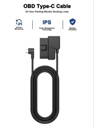 داش كام امامي خلفي 4K phone planet مع كيبل obd مشغل 24 ساعة