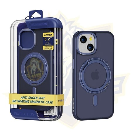 كفر ايفون 15- 15 بلص - ماق سيف بمسكه 360 من اكس وولف