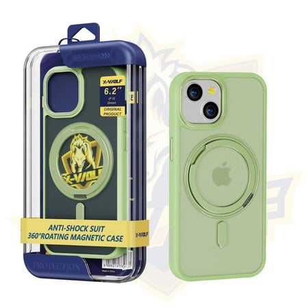 كفر ايفون 15- 15 بلص - ماق سيف بمسكه 360 من اكس وولف